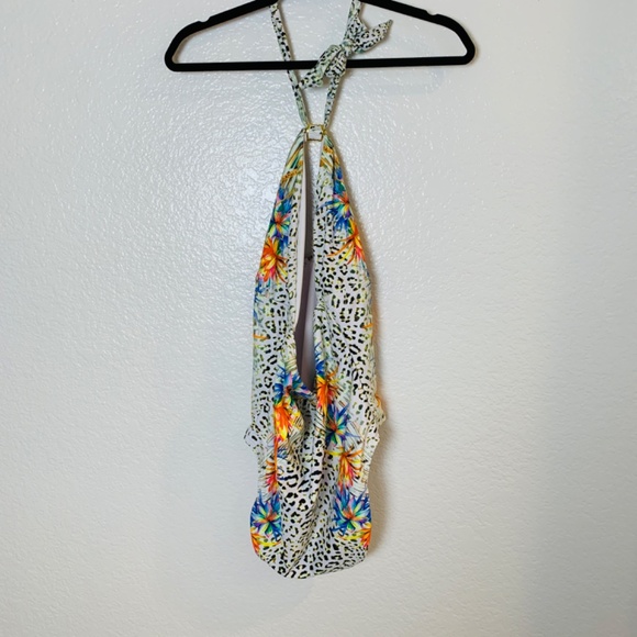 Venus Hot Rio One Piece Swimsuit Size 14 NWOT Leopard Floral Halter Neck Beach - Picture 11 of 16
